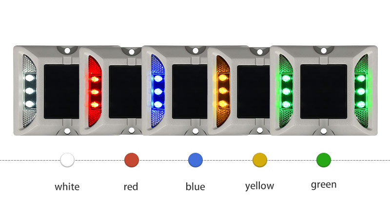 Aluminum solar studs color