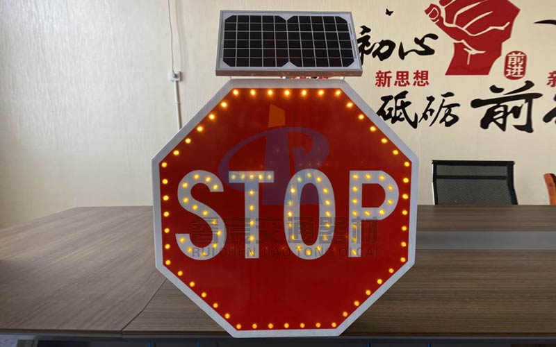 Solar Road Stop Sign