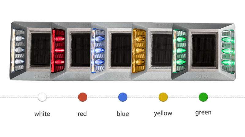 Hot Sale Solar Road Studs Lights with Reflectors COLOR